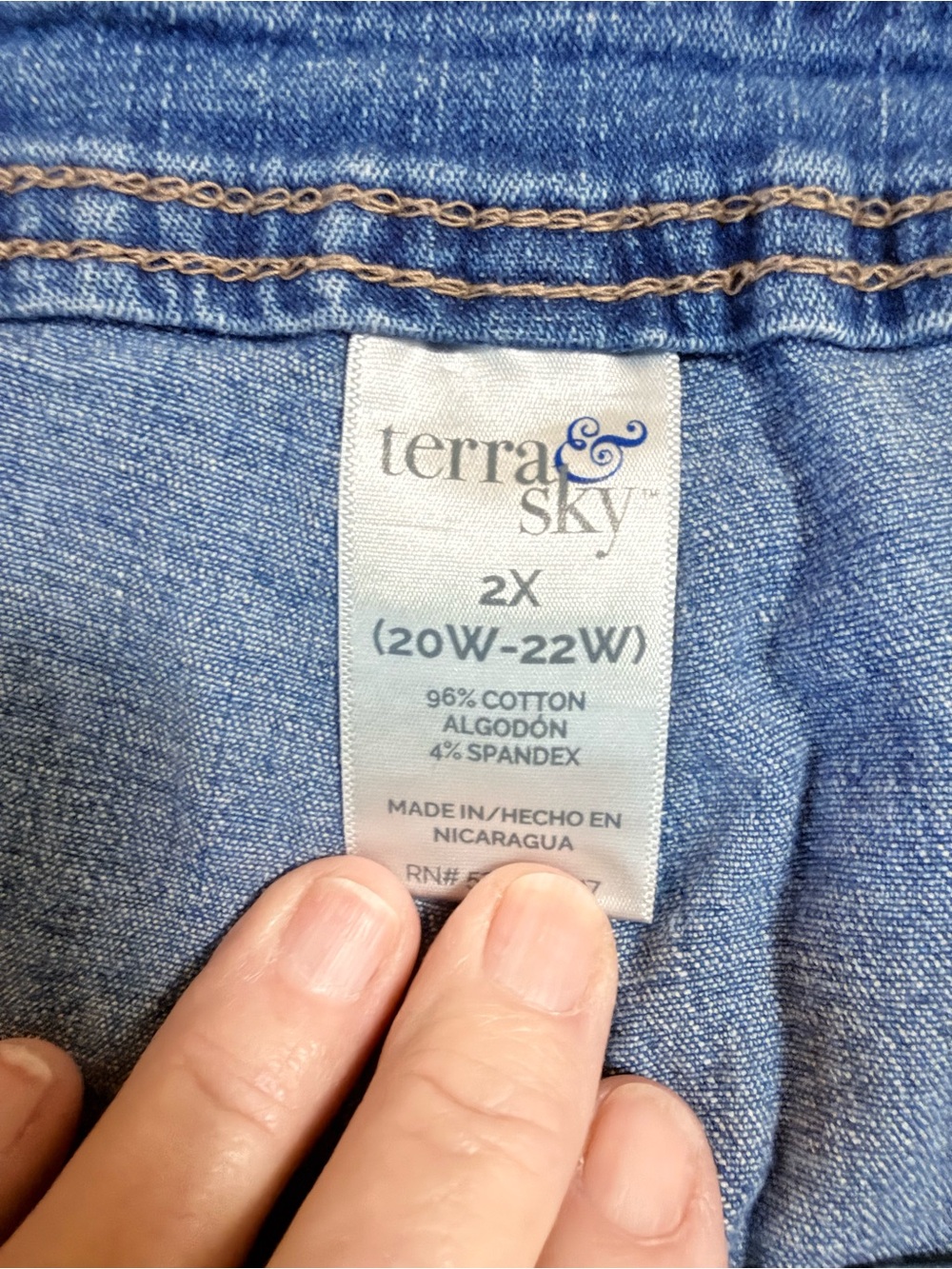 Terra & Sky 2x denim pull on shorts bundle of 3 - Picture 11 of 16